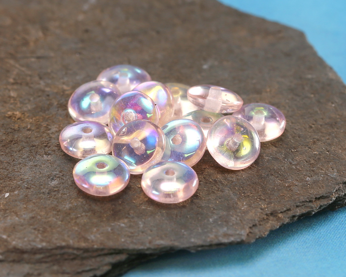 Czech Glass Rosaline AB Spacer 2x6mm