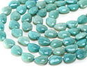 Brazil Amazonite Microfaceted Puff Pear 13x16mm