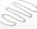 Stainless Steel Small Paperclip Chain, 7.9x2.3mm links, 5' Package