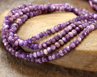 Charoite (A) Microfaceted Rondelle 2x3mm
