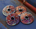 Xaz Raku Flash Leaf Donut 45-47mm