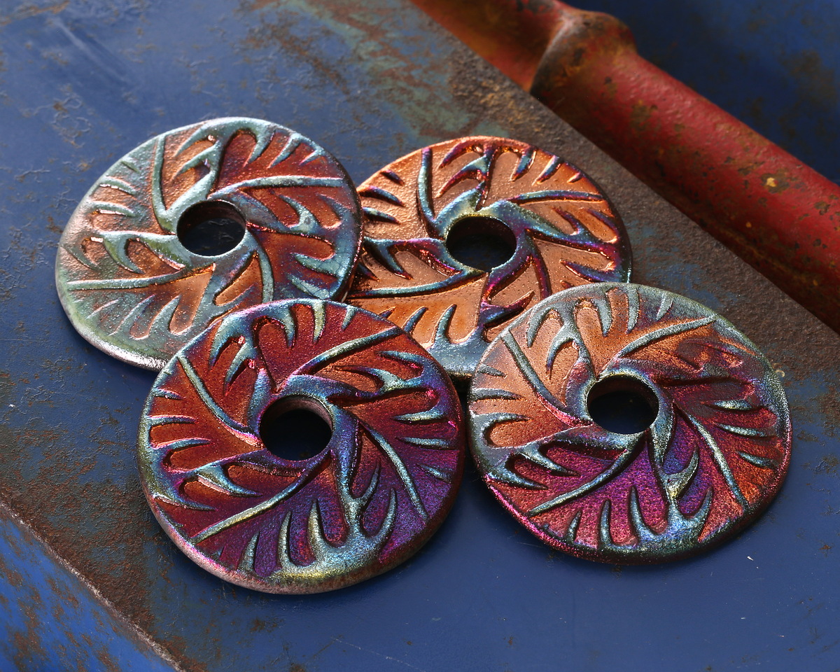 Xaz Raku Flash Leaf Donut 45-47mm