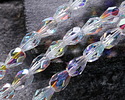 Czech Glass Crystal AB Faceted Drop 7x5mm
