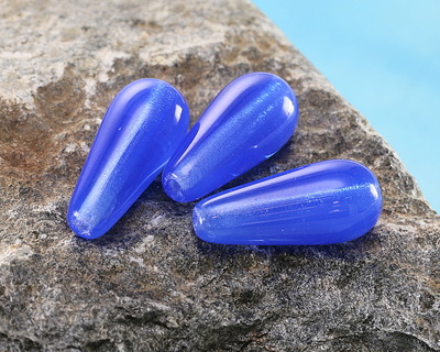 Czech Glass Cobalt Opal Teardrop 20x9mm