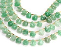 Green Strawberry Quartz (A) Microfaceted Teardrop 8x10mm