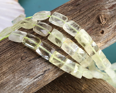 Lemon Quartz Microfaceted Rectangle 10x8mm