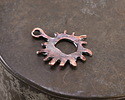 Mykonos Antique Copper (plated) Openwork Sun & Crescent Moon Focal 20x25mm