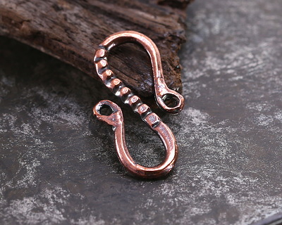 Mykonos Antique Copper (plated) Pebbles S-Hook 24x12.5mm