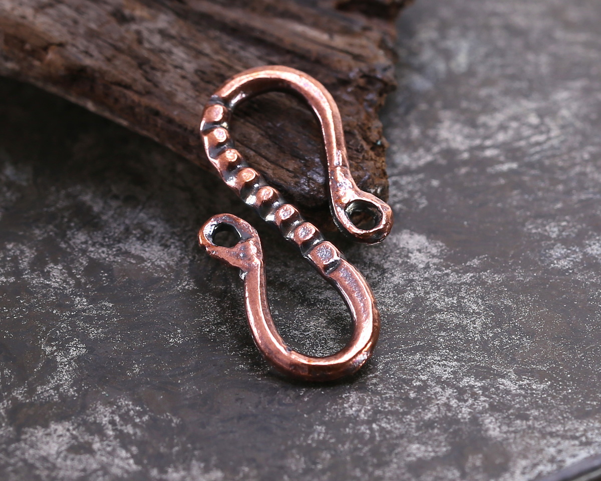 Mykonos Antique Copper (plated) Pebbles S-Hook 24x12.5mm