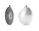 Antique Silver (plated) Round Radiant Focal 20x23mm