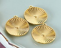 24K Gold (plated) Round Radiant Focal 20x23mm