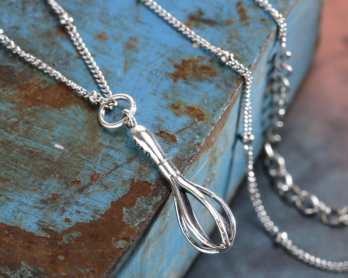 Nina Designs Sterling Silver Whisk Charm 6x26mm