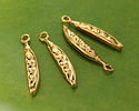 24K Gold (plated) Pea Pod Focal 5x26mm