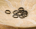Antique Brass Soldered Jump Ring 8mm, 18 gauge