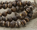Tibetan (Dzi) Agate Matte Dark Round 12mm