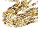 Yellow African Opal Faceted Puff Coin 6-6.5mm