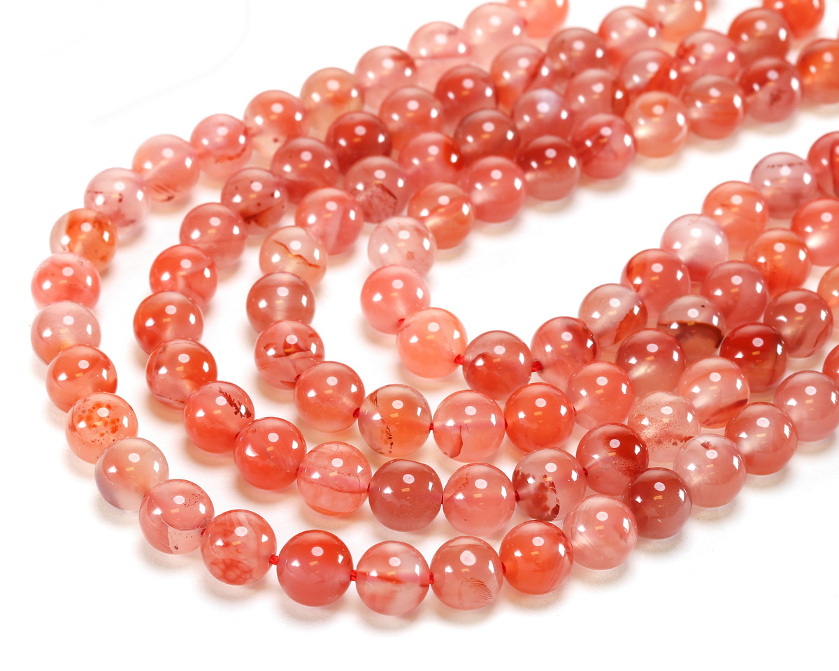 Nanhong Agate (Southern Red Agate) Round 8mm