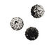 Jet/Crystal Ombre Pave Round 8mm