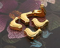 24K Gold (plated) Little Bird Bead 8.5x12mm