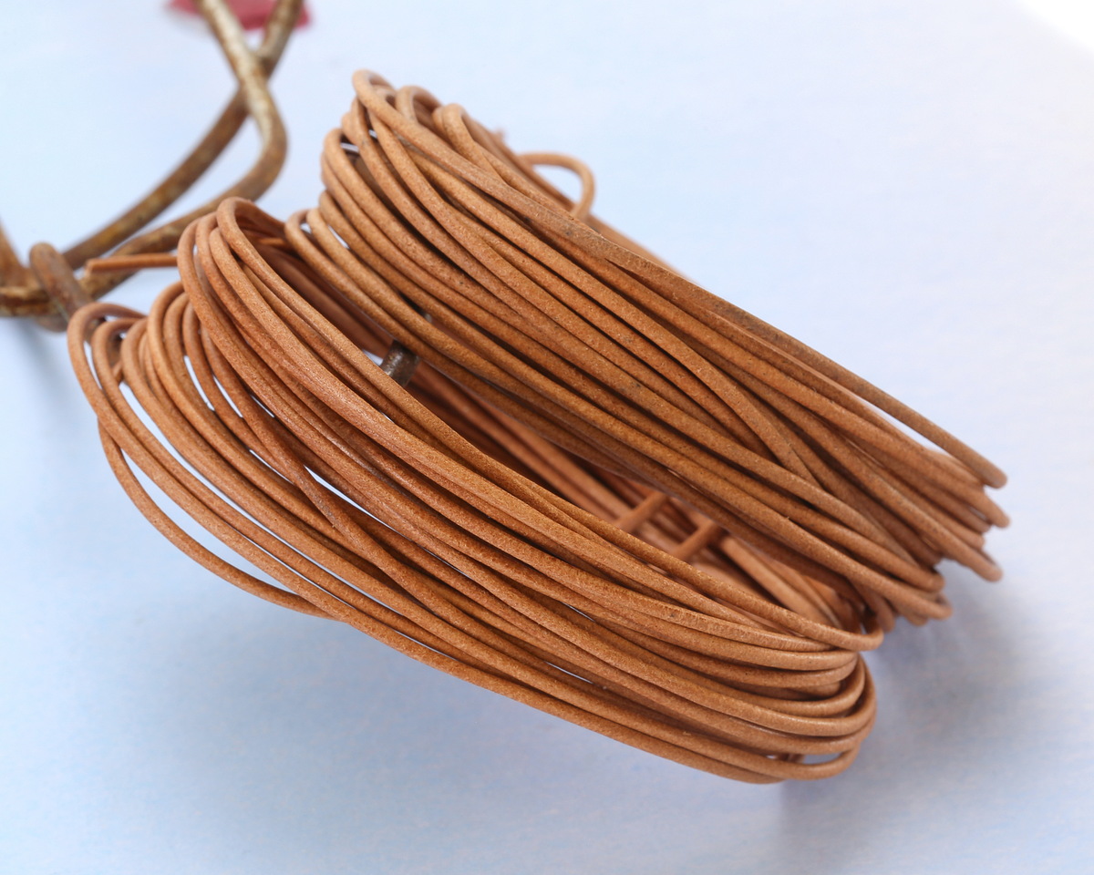 Natural Round Greek Leather Cord 1.5mm, 16 feet