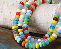 Multi-Colored Glass Rondelle 5x8mm