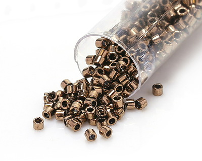 Miyuki Delica Metallic Dark Bronze (DMB0022) 10/0 Seed Bead