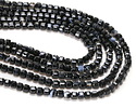 Black Sardonyx Faceted Cube 4mm