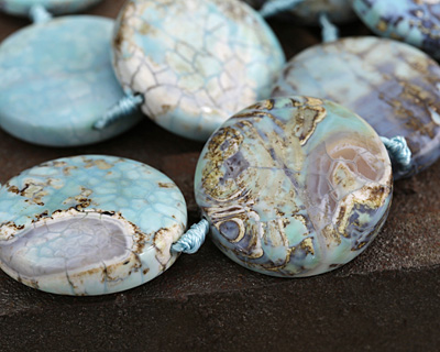 Aqua Terra Agate Coin 45mm
