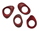 Tagua Nut Merlot Open Slice (side drilled) 33-45x24-36mm