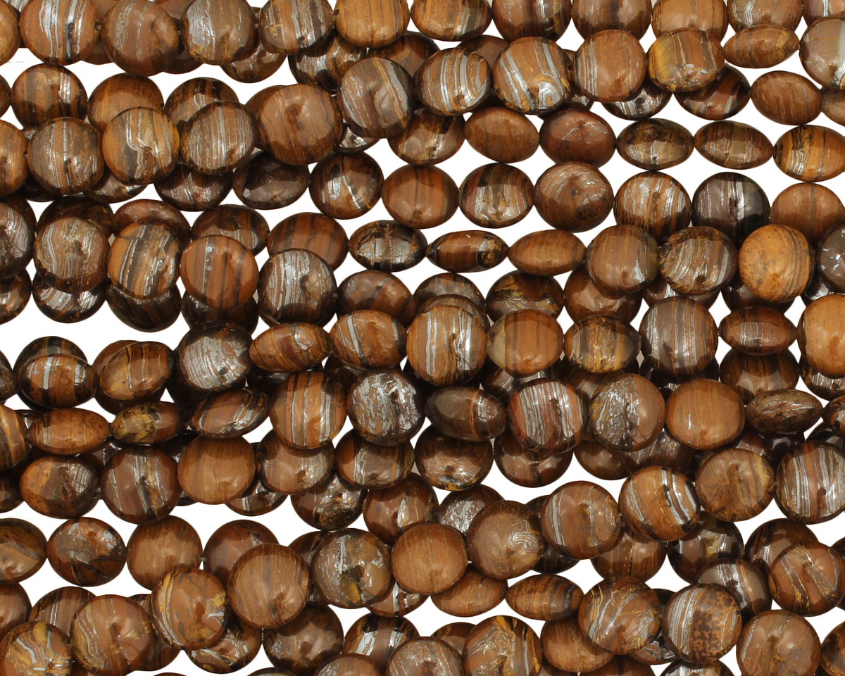 Tiger Iron Puff Coin 8mm