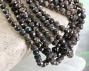 Black Opal Microfaceted Round 4mm