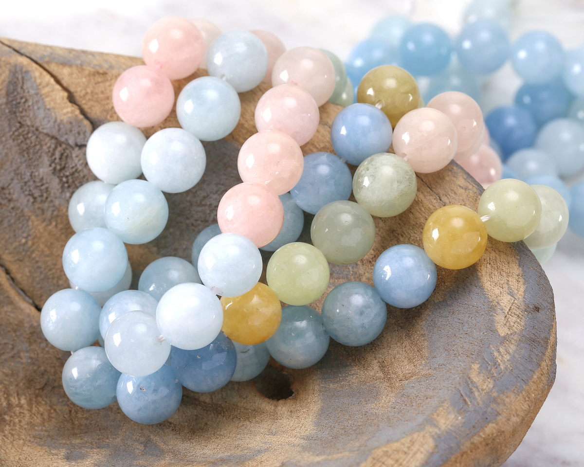 Multi Beryl Ombré Round 10mm