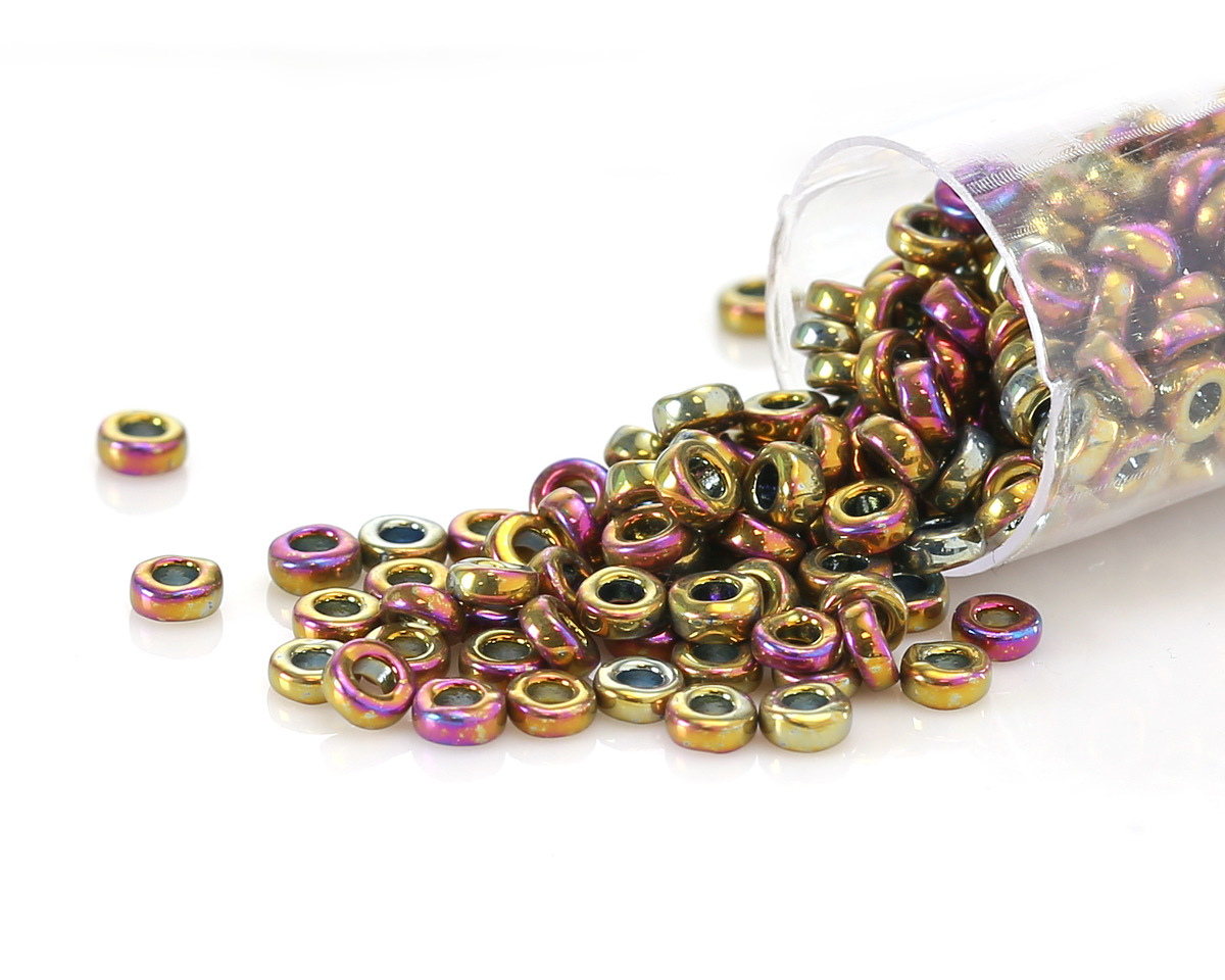Miyuki Metallic Purple Gold Iris Spacer Bead 3mm