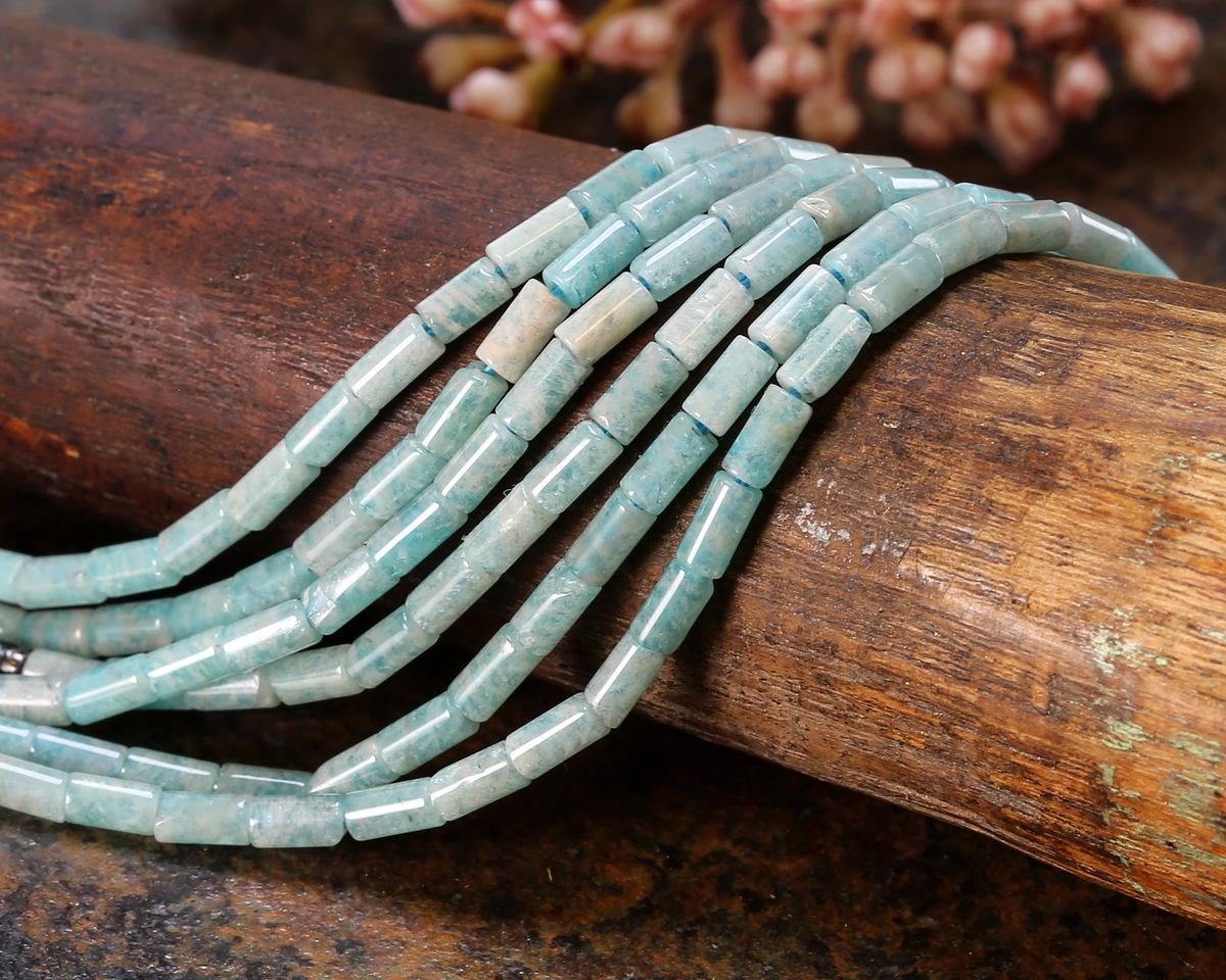 Brazil Amazonite Tube 4x2mm