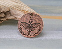 Nunn Design Antique Copper (plated) Small Luna Moth Coin Charm 20.5mm
