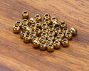 Waterproof 18K Gold PVD Plated Stainless Steel Round 3mm, 1.2mm hole