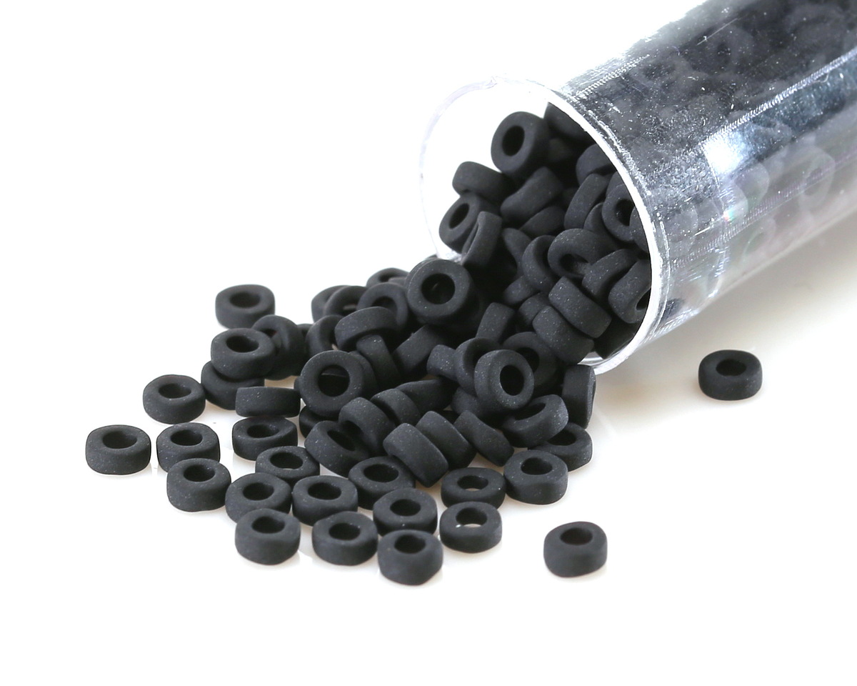 Miyuki Matte Black Spacer Bead 3mm - 250 gram Package