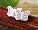 Lavender Porcelain Butterfly 12x18mm