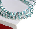 Czech Glass Island Blue w/ Silver Lantern 4mm