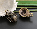 Mykonos Antique Brass (plated) Cockle Shell Focal 14x21mm