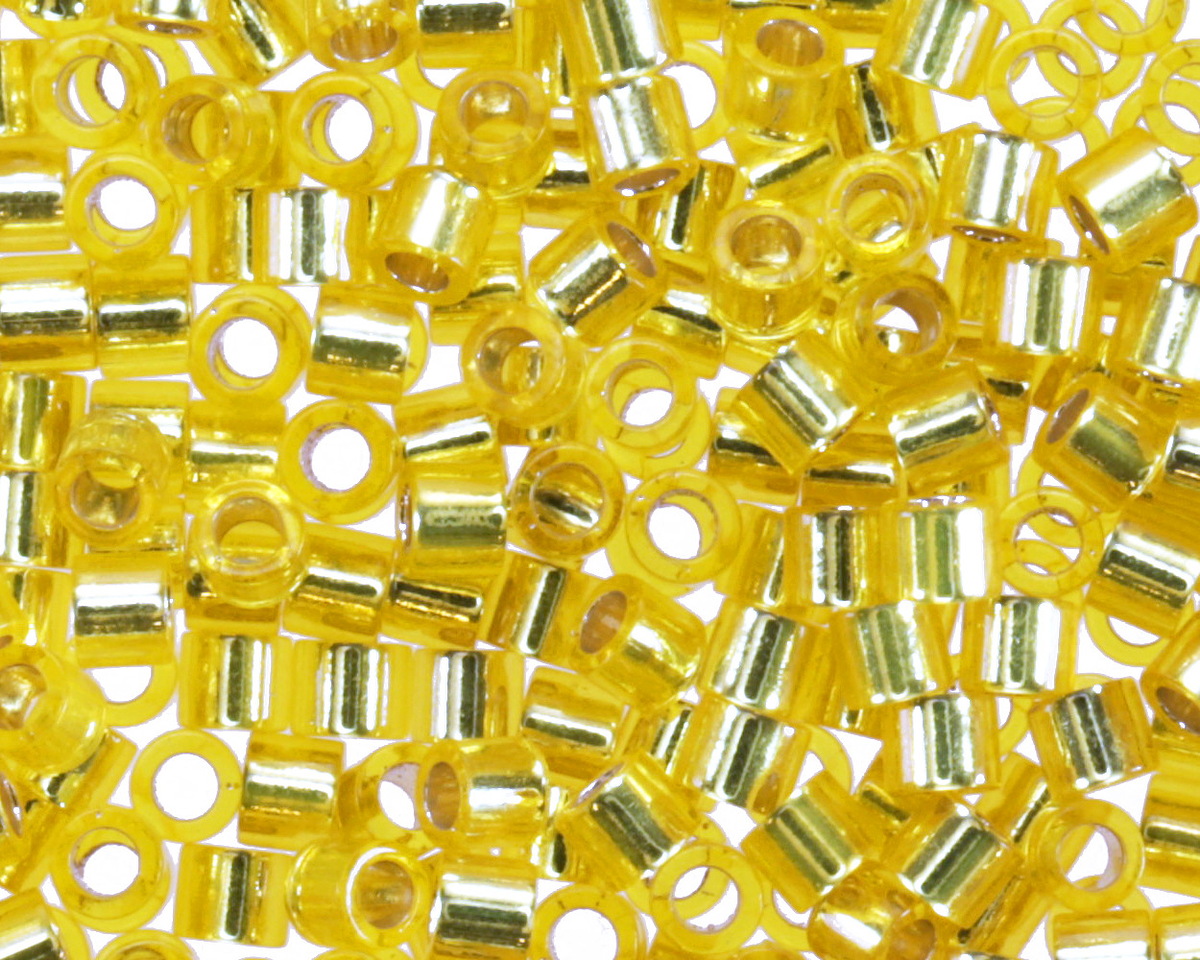 Miyuki Delica Silver Lined Yellow (DBS0145) 15/0 Seed Bead