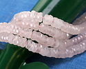 Rose Quartz Microfaceted Heishi 2x6mm