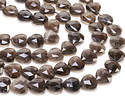 Smoky Quartz Microfaceted Heart 13-14mm