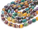 Rainbow Fluorite Microfaceted Long Nugget 9x14mm