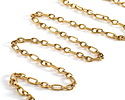 Waterproof 18K Gold PVD Plated Stainless Steel 1:3 Textured Cable Chain, 25ft Spool