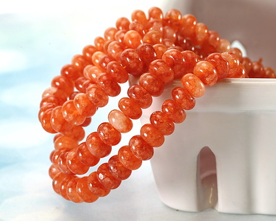 Orange Agate Rondelle 5x8mm
