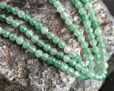Green Strawberry Quartz Faceted Round 4mm