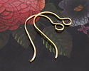 Vintaj Solid Brass Round Loop Ear Wire 27x15mm