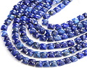 Lapis (A, dyed) Microfaceted Square 8mm