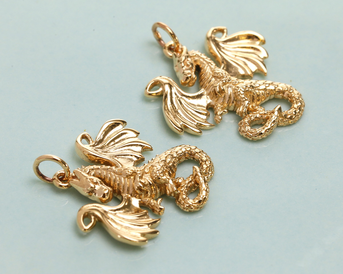 Nina Designs Bronze Fairy Tale Dragon Charm 20x24mm